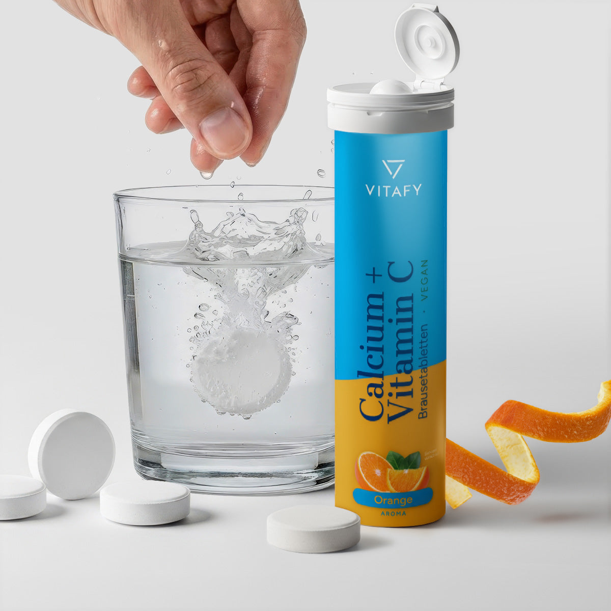 Calcium + Vitamin C - Orange (20 Brausetabletten) - 6er Pack