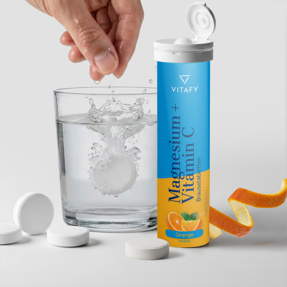 Magnesium + Vitamin C - Orange (20 Brausetabletten) - 6er Pack