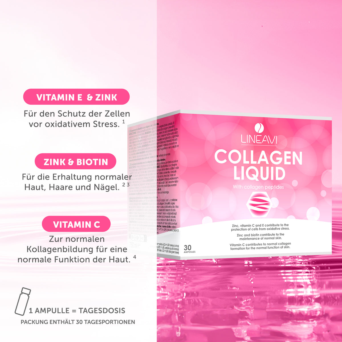 Kollagen Liquid (30x25ml Trinkfläschchen)