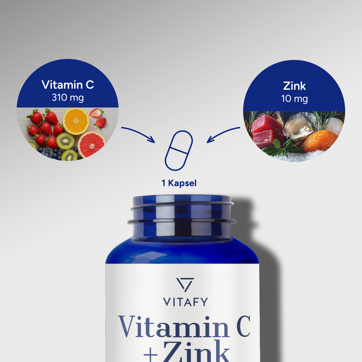 Vitamin C + Zink (60 Kapseln)