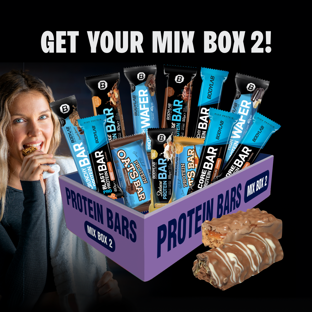 Protein Bar MIX BOX 2 (12x40g-100g)