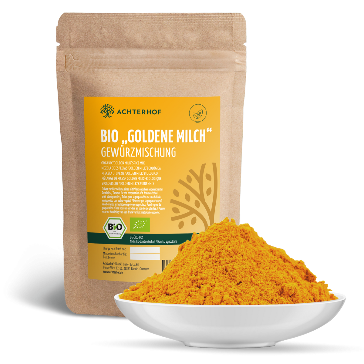 Goldene Milch Gewürzmischung Bio (250g)
