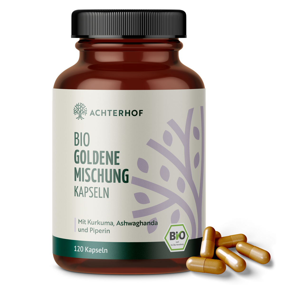 Goldene Mischung Kapseln Bio – mit Piperin (120 Kapseln)