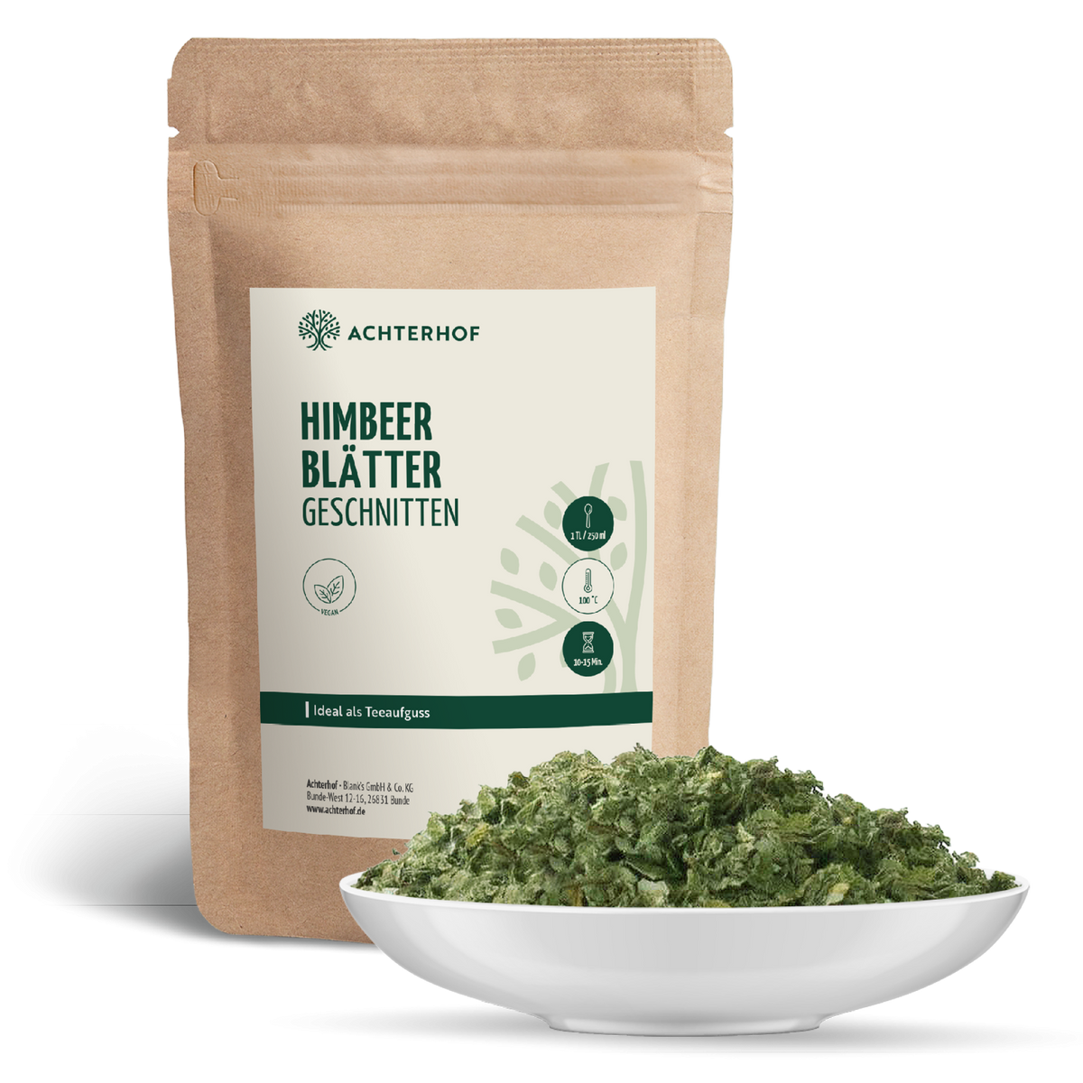 Himbeerblätter geschnitten (500g)