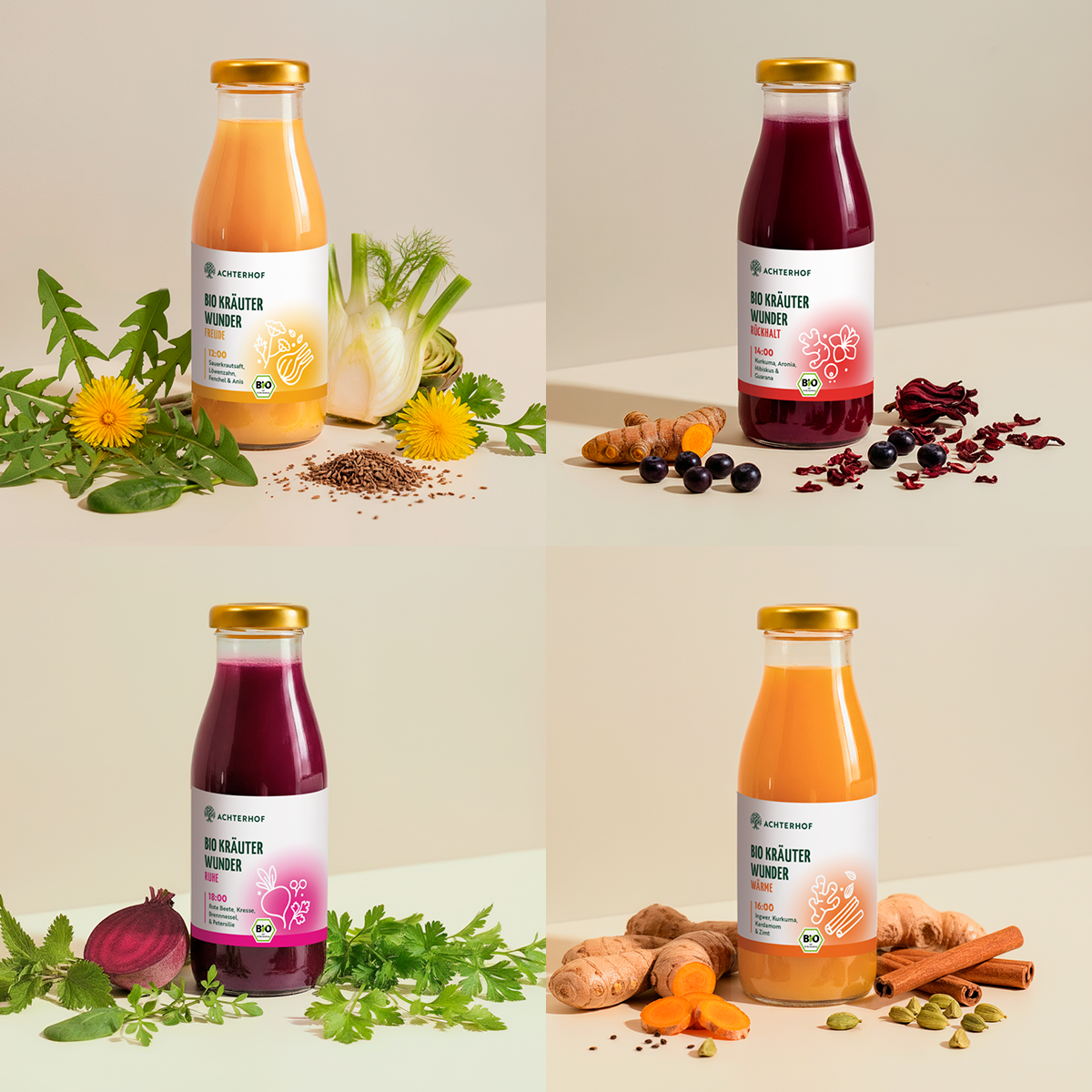 Kräuterwunder Bio Saftkur 1-7 Tage (6 Flaschen pro Tag)