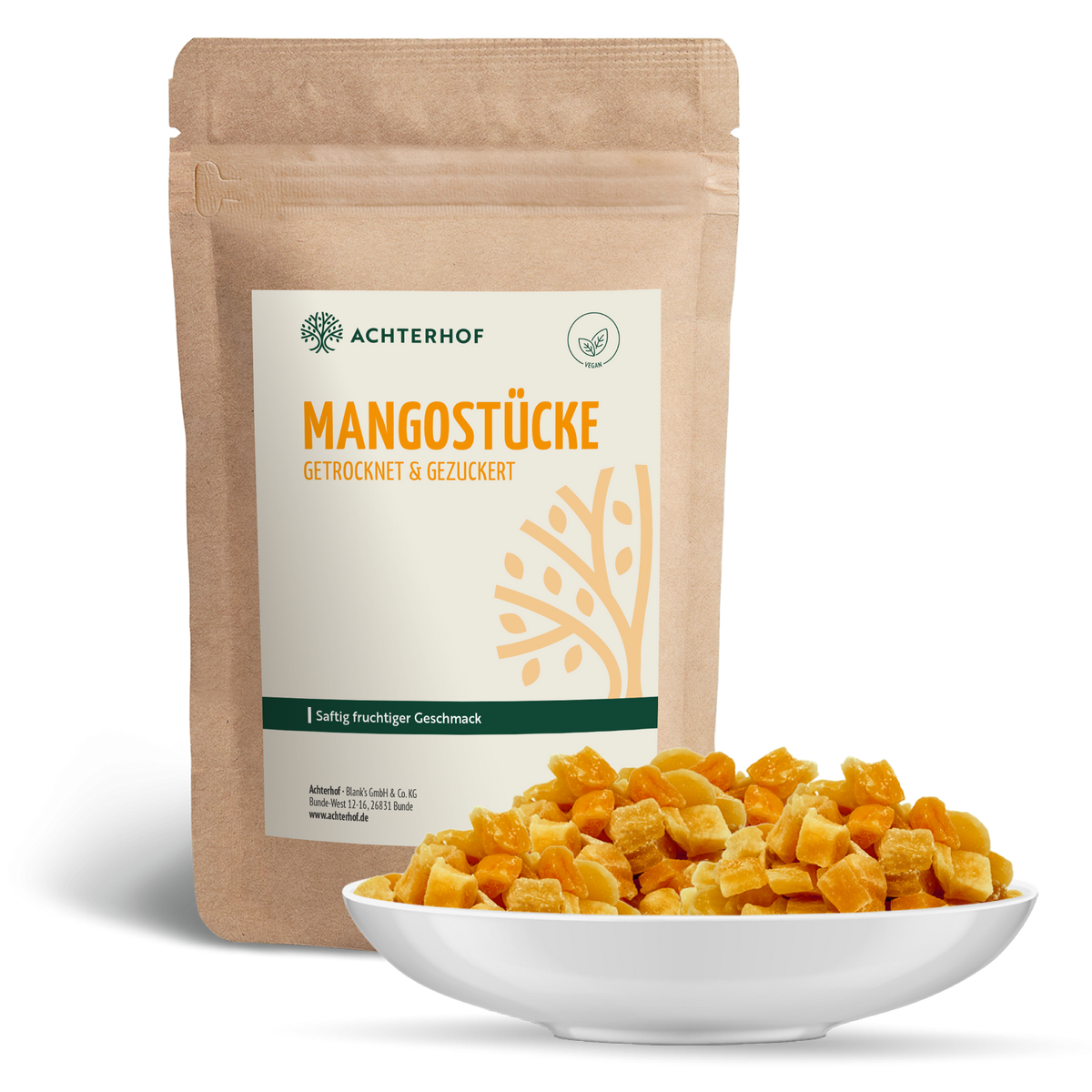 Mangostücke getrocknet & gezuckert (250g)
