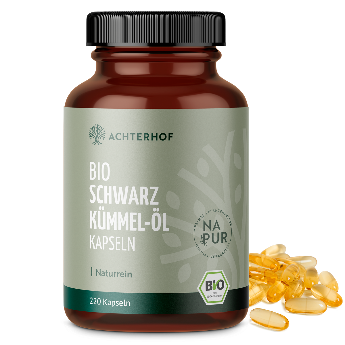 Bio Schwarzkümmel-Öl Kapseln (220 Kapseln)