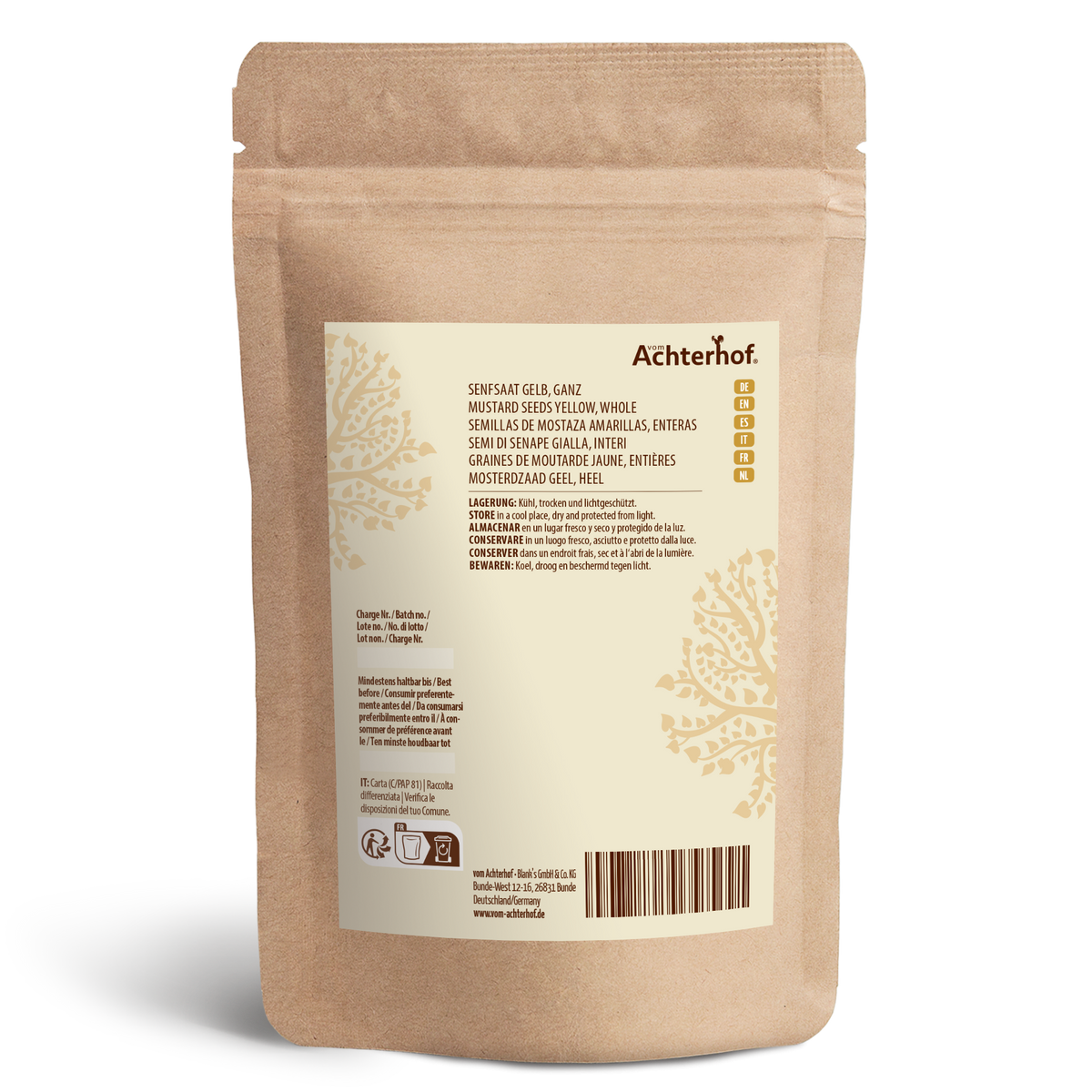 Senfsaat gelb ganz (1000g)
