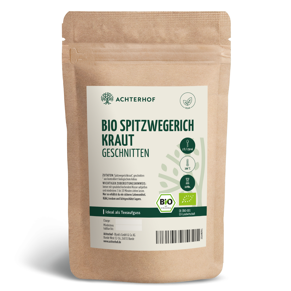 Spitzwegerichkraut geschnitten Bio (100g)