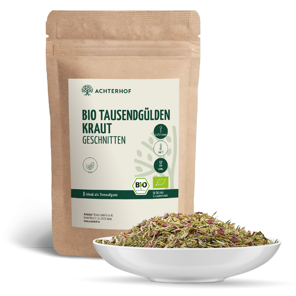 Tausendgüldenkraut geschnitten Bio (100g)
