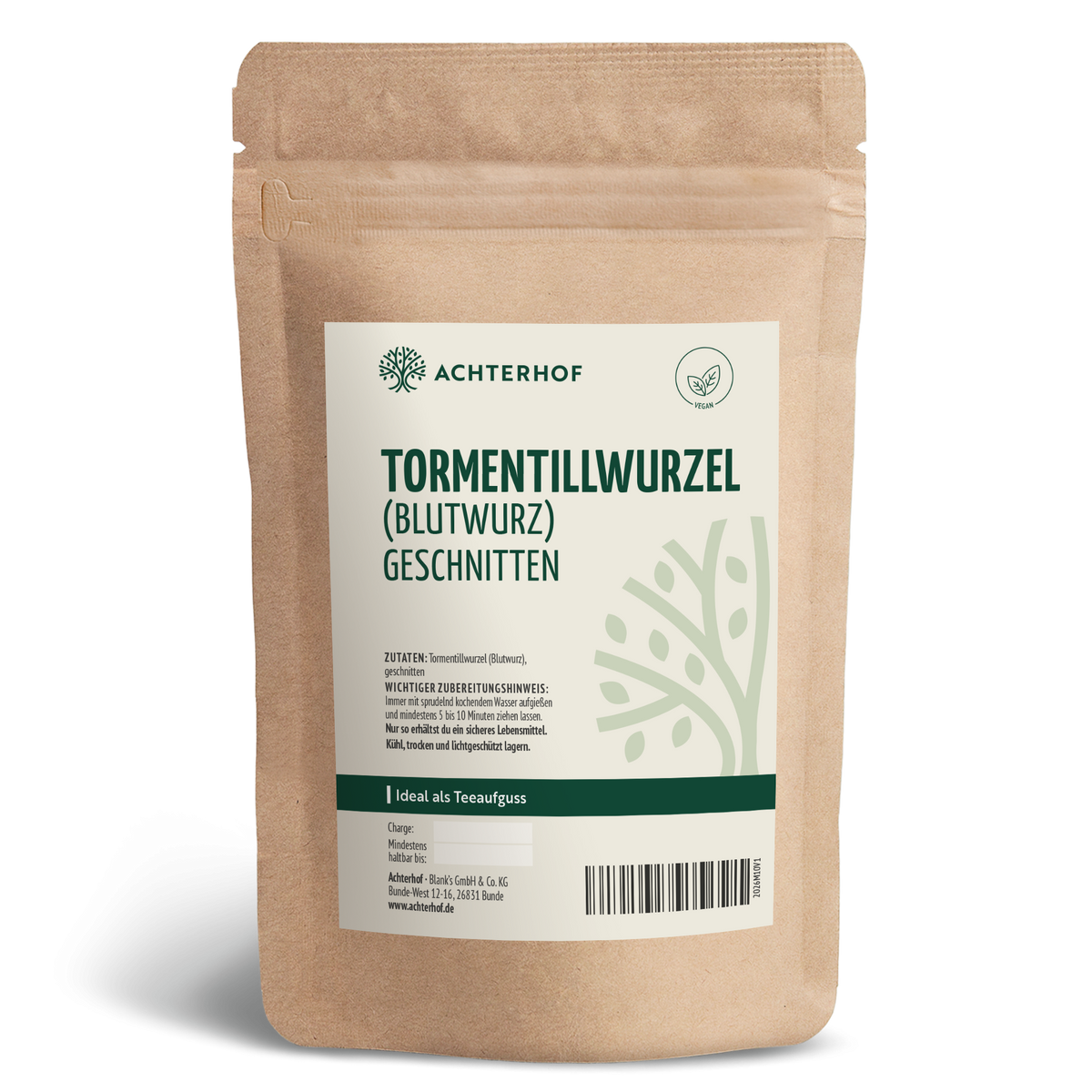 Tormentillwurzel Blutwurz geschnitten (500g)