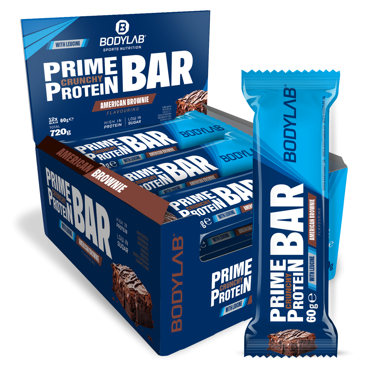 Prime Crunchy Protein Bar - American Brownie (12x60 g)