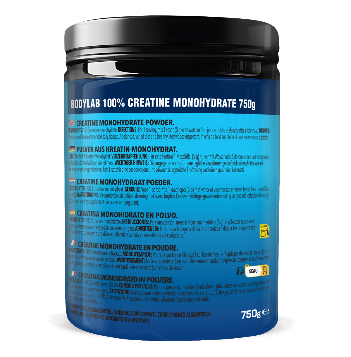 Creatine Monohydrate Powder (750g)
