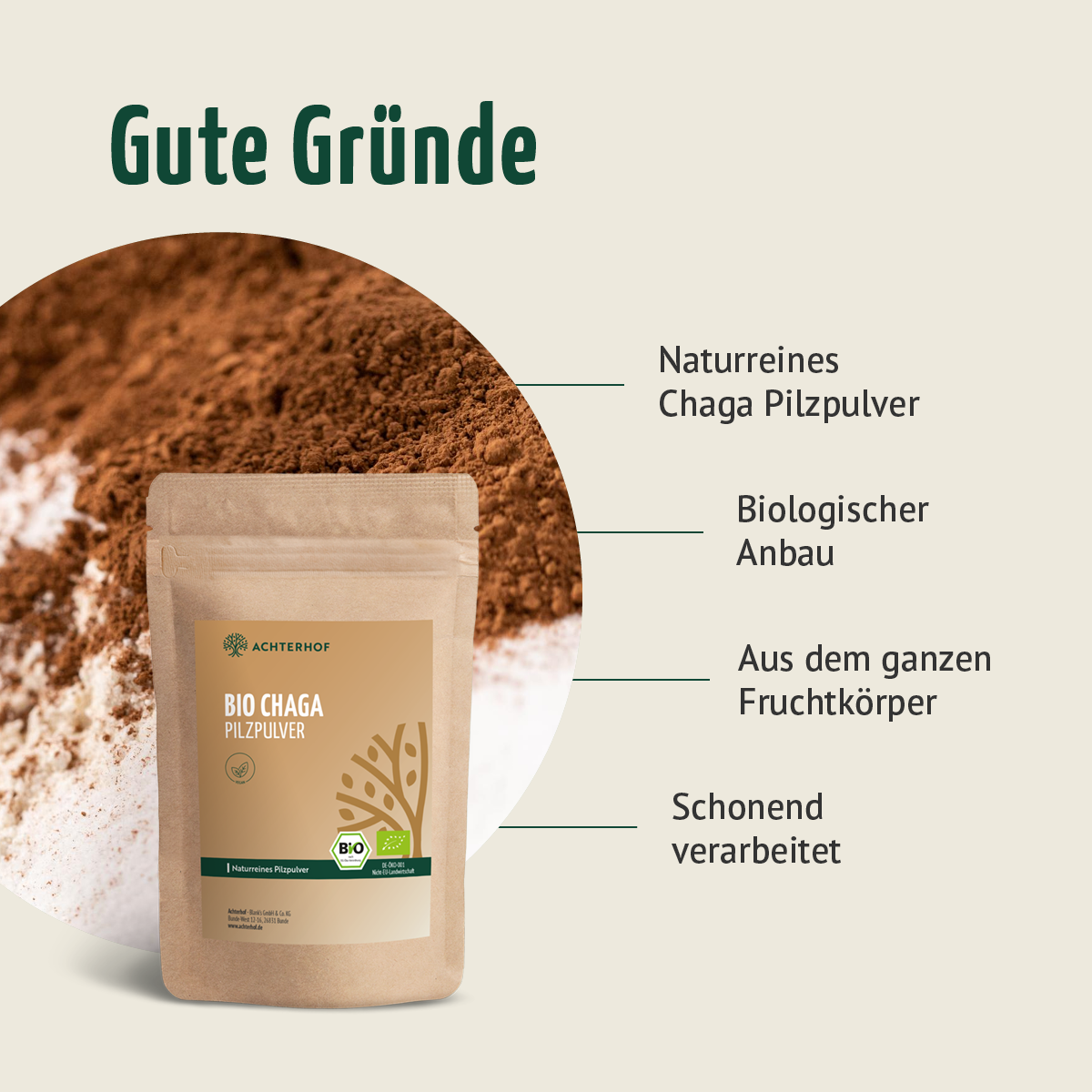 Bio Chaga Pilzpulver (250g)