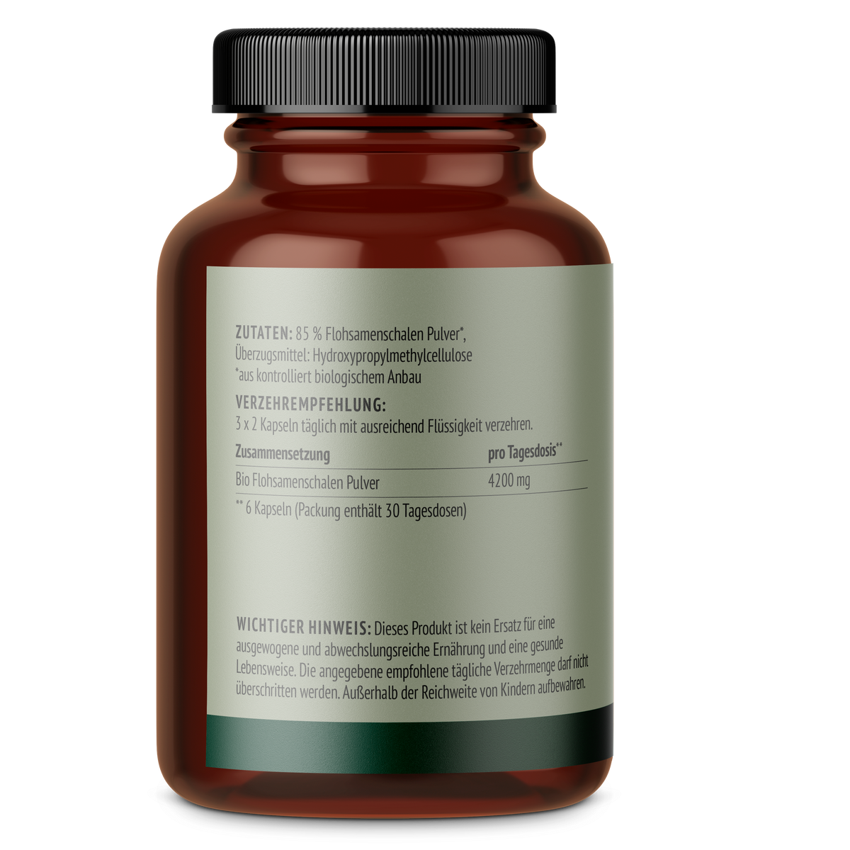 Flohsamenschalen Kapseln Bio (180 Kapseln)