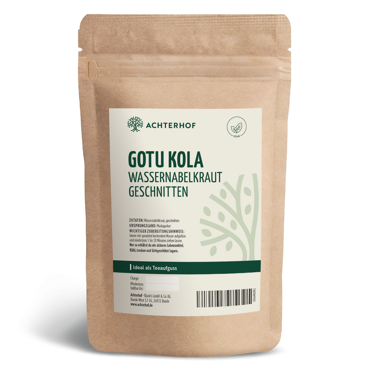 Gotu Kola Wassernabelkraut geschnitten (100g)