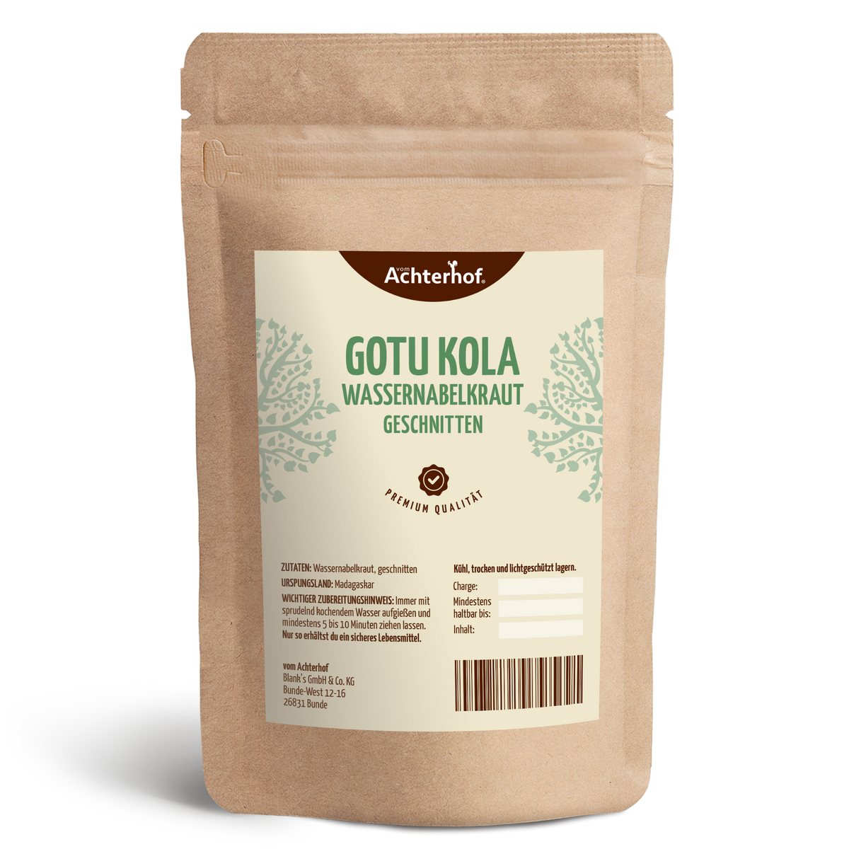 Gotu Kola Wassernabelkraut geschnitten (500g)