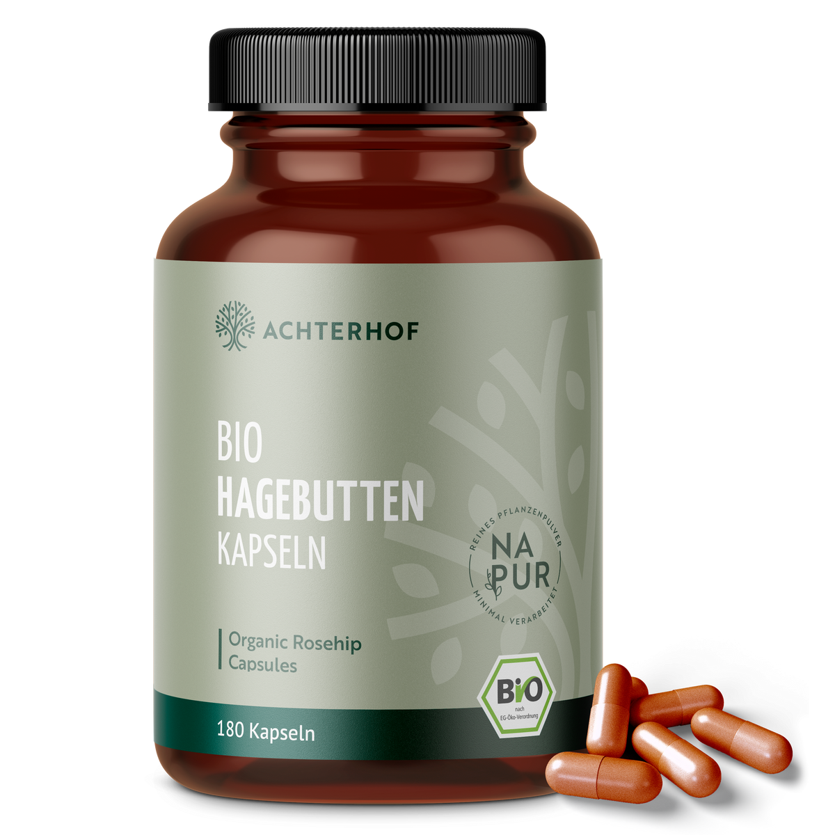 Bio Hagebutten Kapseln (180 Kapseln)