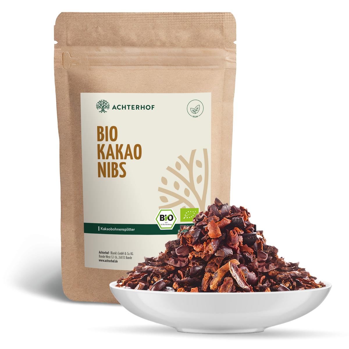 Bio Kakao Nibs roh & ungeröstet (500g)