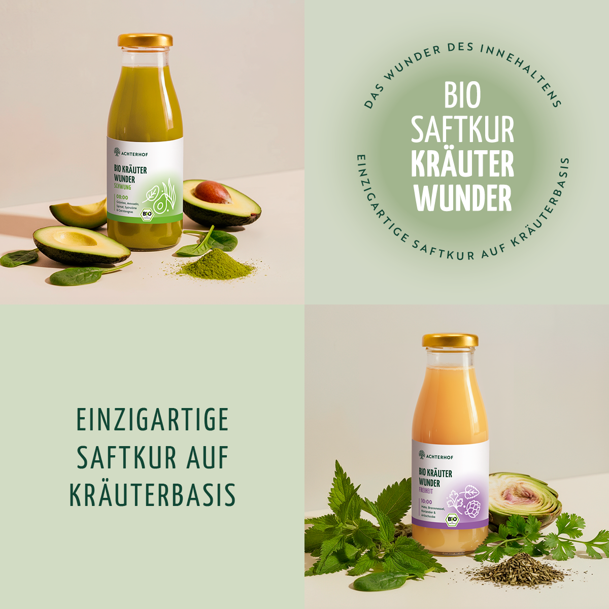 Kräuterwunder Bio Saftkur 1-7 Tage (6 Flaschen pro Tag)