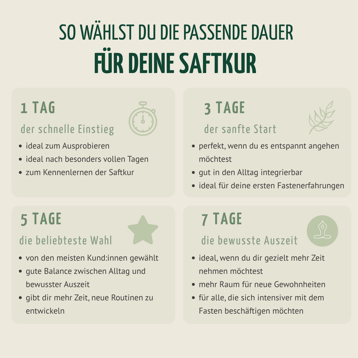 Kräuterwunder Bio Saftkur 1-7 Tage (6 Flaschen pro Tag)