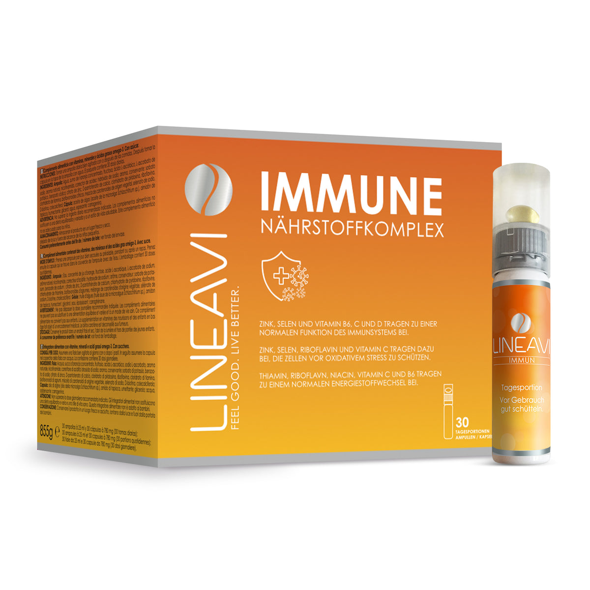 Immun (30x25ml Trinkfläschchen + 30 Omega 3 Kapseln)